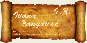 Ivana Mangović vizit kartica